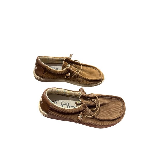 Hey Dude Wally Mens Brown Corduroy Slip-On Casual Shoes Size 8 SKU 8664 - Picture 4 of 11